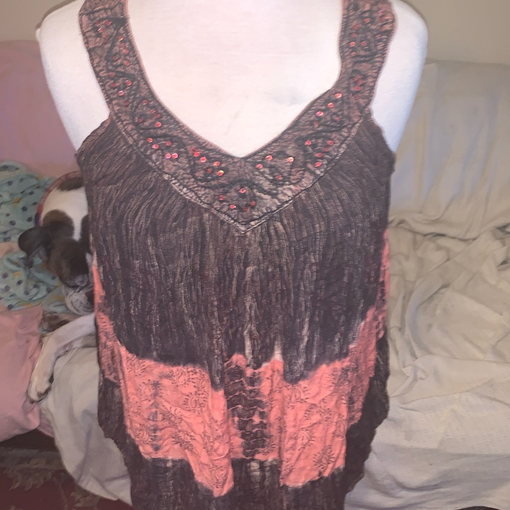 Island Style Free Style Bohemian Hippie Tank Top Blouse